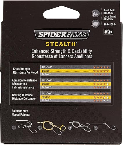 Miniatura 6 de Spiderwire Stealth Braid 3000 Yardas Verde musgo,Azul,Camo,Amarillo alta visibilidad,Translúcido,2-Amarillo alta visibilidad,Verde musgo - Stealth