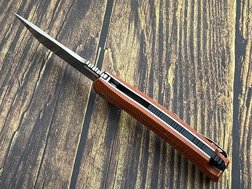 Miniatura 4 de twosun Sixleaf Cuchillo Plegable Con Hoja VG-10 G10 Mango Herramienta De Camping SL-01-Naranja