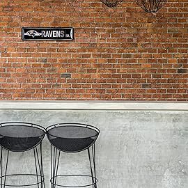 Rico Industries NFL Baltimore Ravens Home Dcor Metal Street Sign (4 x 15) - Great for Home, Office, Bedroom, & Man Cave - Made,Silver