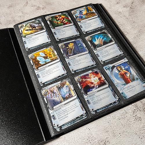 Miniatura 2 de Carpeta de tarjetas coleccionables - Carpeta de álbum de tarjetas - Carga lateral para TCG (9 bolsillos, negro)