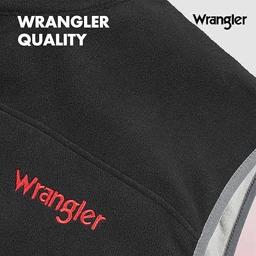 Miniatura 5 de Wrangler Chalecos grandes y altos para hombre - Chaleco sin mangas con cremallera de forro polar para hombre