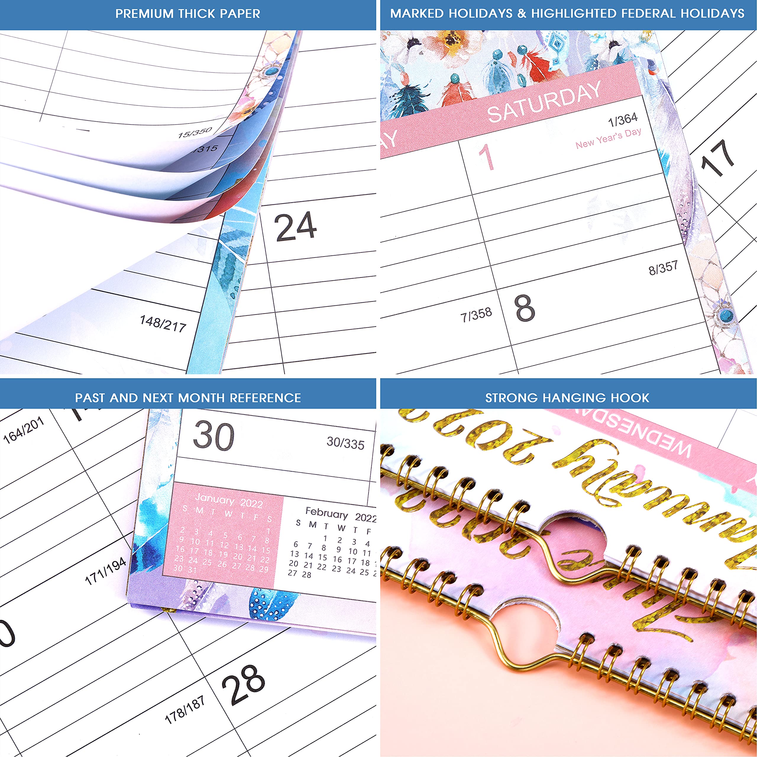 Calendar 2022 monthly wall calendar 2022 with julian date 11 x 8 5 