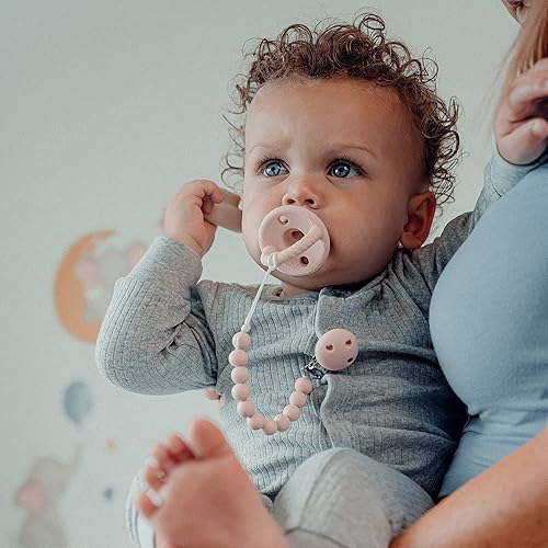 Miniatura 7 de Chupete chupete para bebé, paquete de 4 chupetes para dentición para recién nacidos, 100% silicona suave de grado alimenticio, certificado libre de