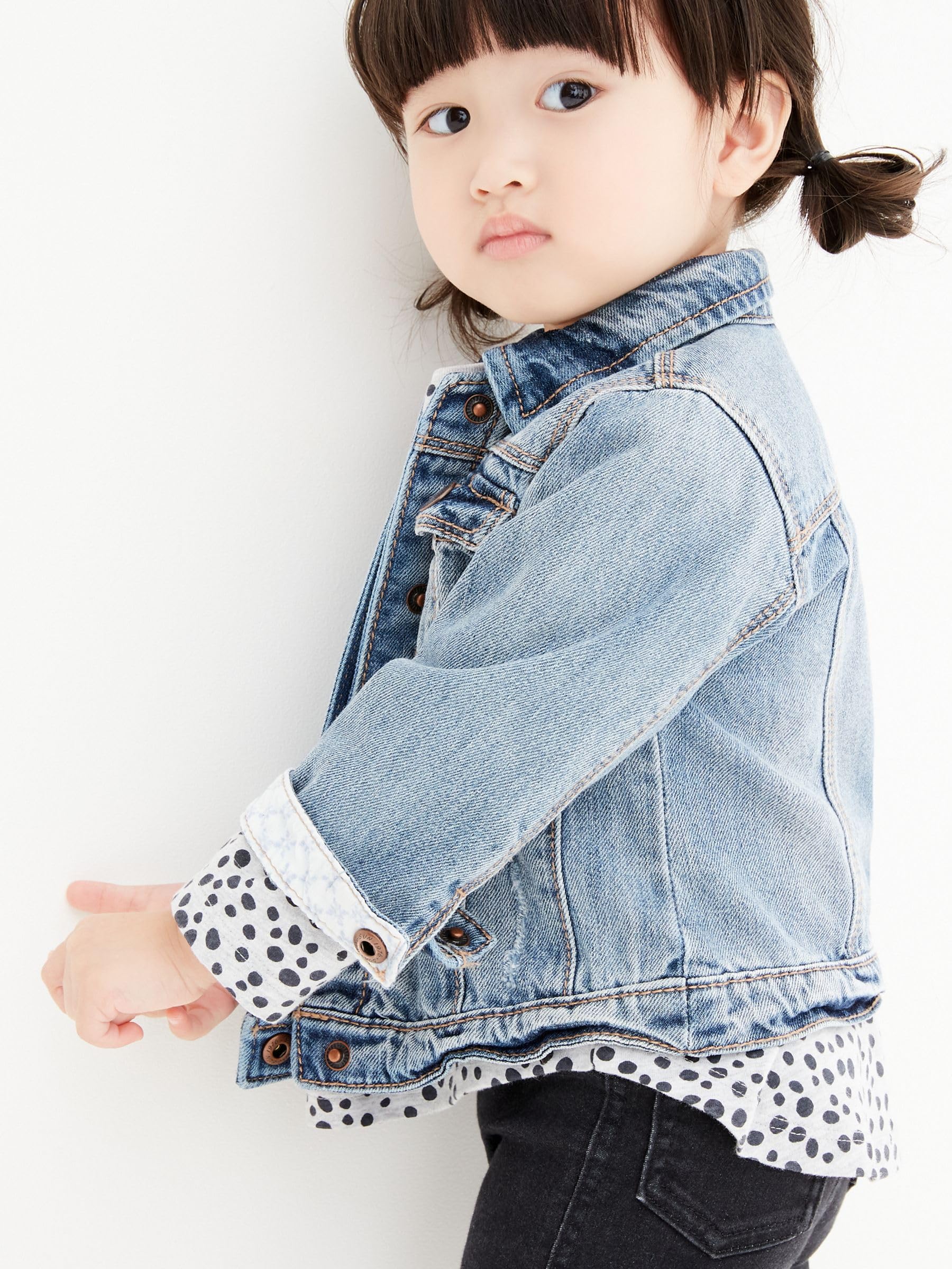 NEXT Niñas Chaqueta vaquera estilo del Oeste 100% algodón Azul Medio 12 Meses-18 Meses