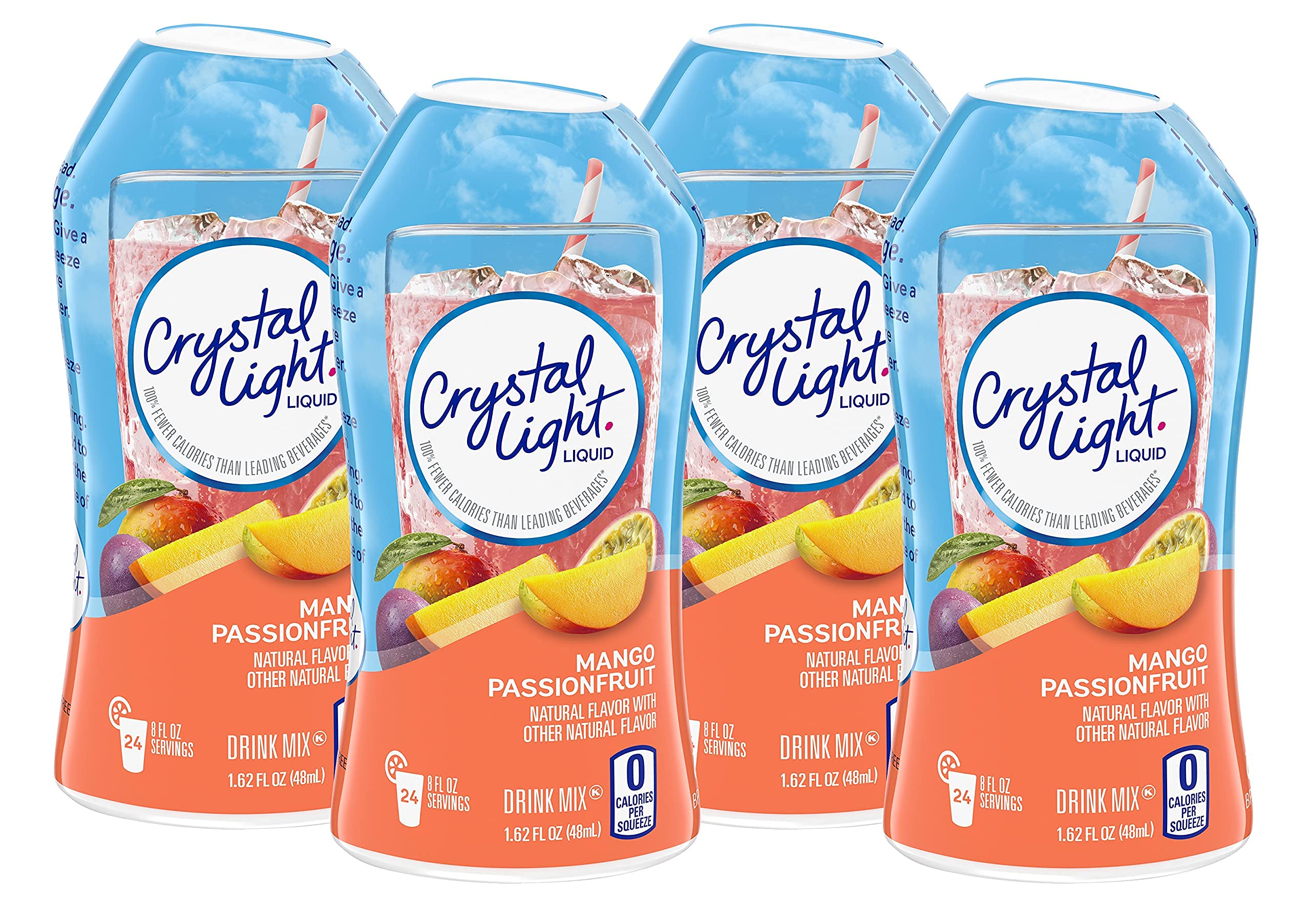 Mango Passionfruit Liquid Drink Mix, Caffeine Free, 1.62 fl oz. (Pack of 4)