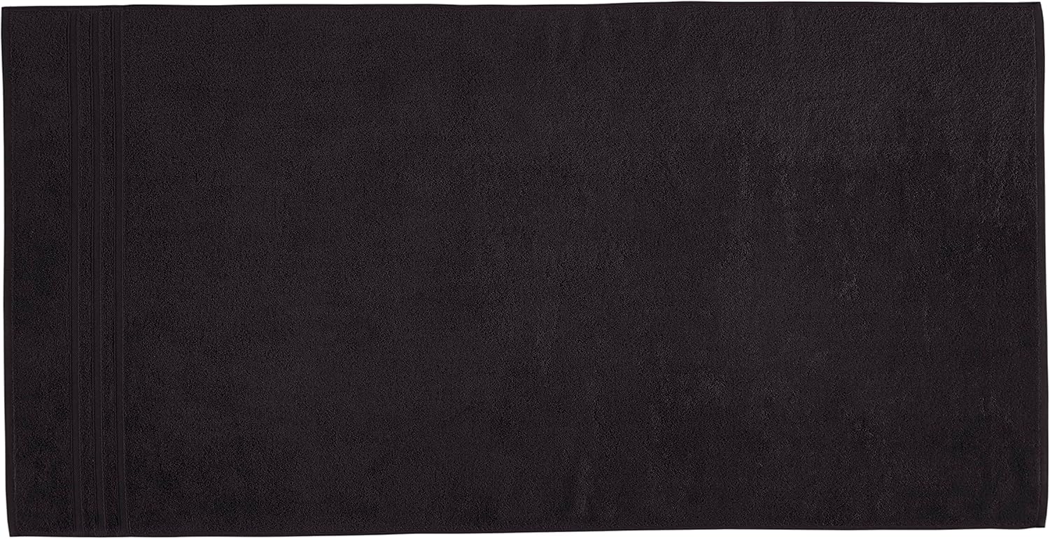 Hammam Linen Bath Sheet Towels 6 Pieces Bundle | Includes: 2 Luxury Bath Sheet Towels, 4 Hand Towels | Quality, Soft Towel Set | Black