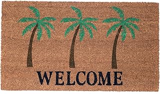 KAF Home - 17 x 30 Coir Doormat - Welcome Palm Trees