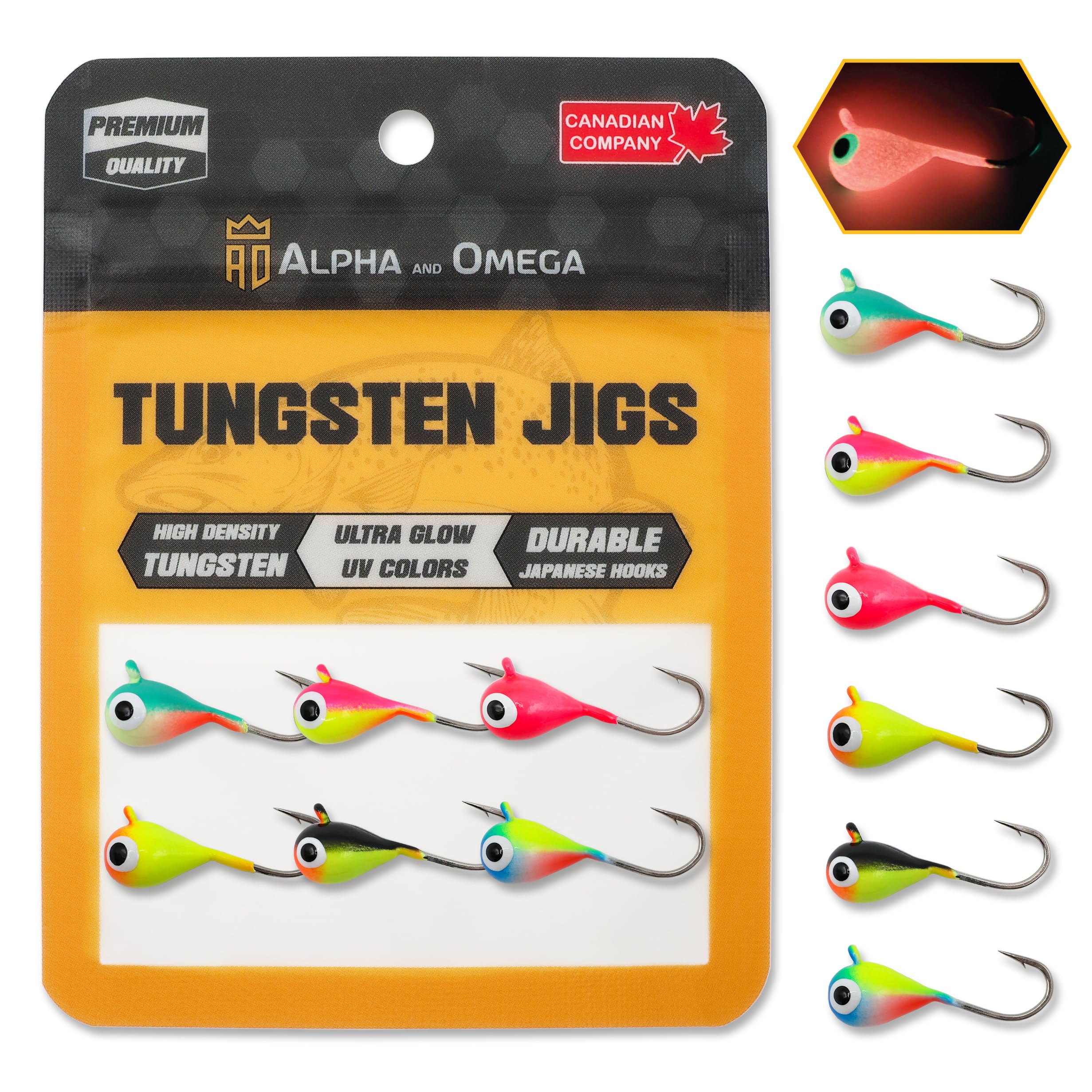 ALPHA and OMEGA - Tungsten Jig KIT (6 Jigs) (7mm / Hook #8 Long