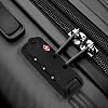 2 pcs Customs Locks for Luggage, TSA007 Authentication Security Locks Suitcase Replacement Password Locks for Travel 3 Digit Self-Setting Lock(Black)