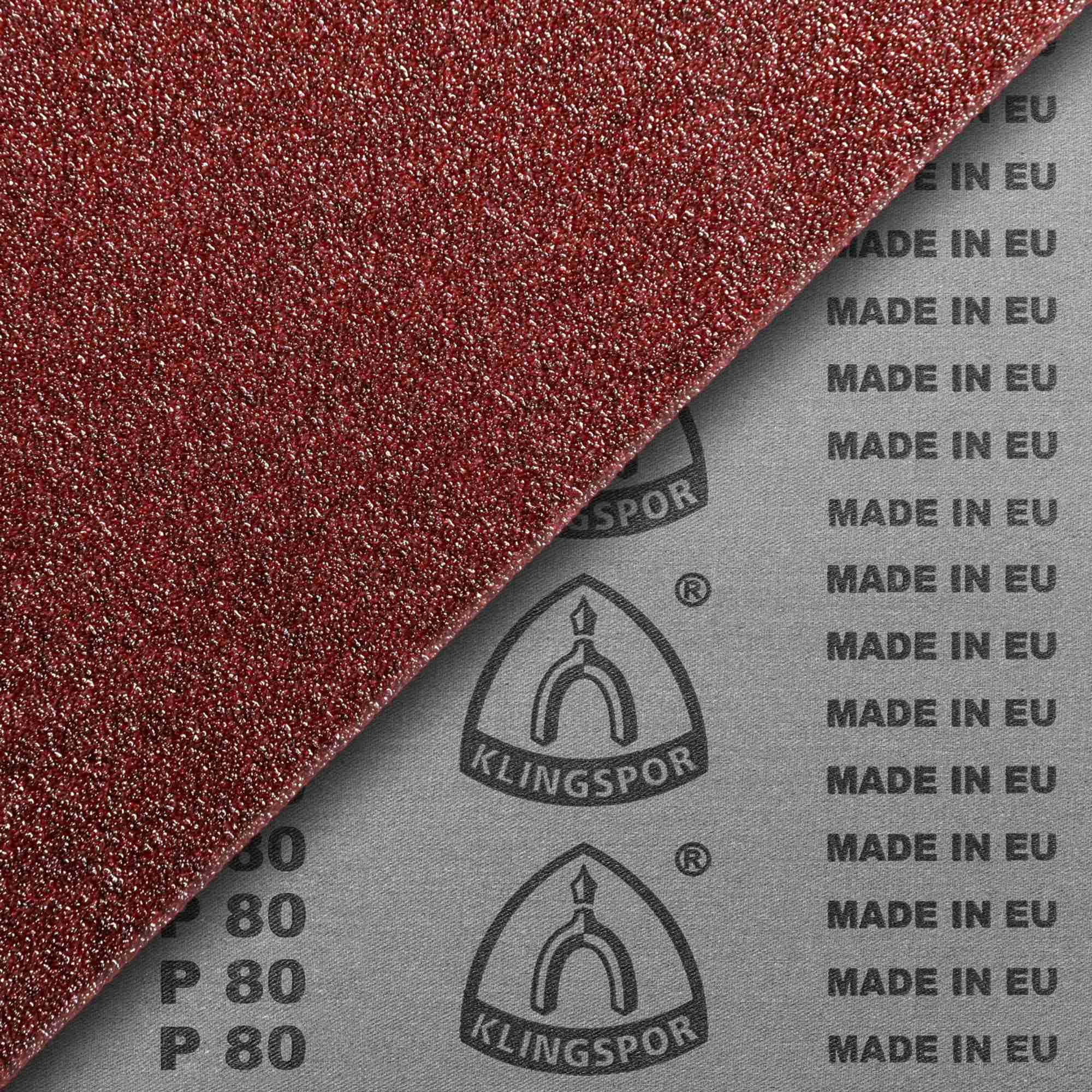 Nastro abrasivo Klingspor corindone | 25 x 762 mm | Granulometria P80 | 10 pezzi | per legno e metallo | supporto in tessuto semi-flessibile resistente allo strappo | Nastri abrasivi professionali