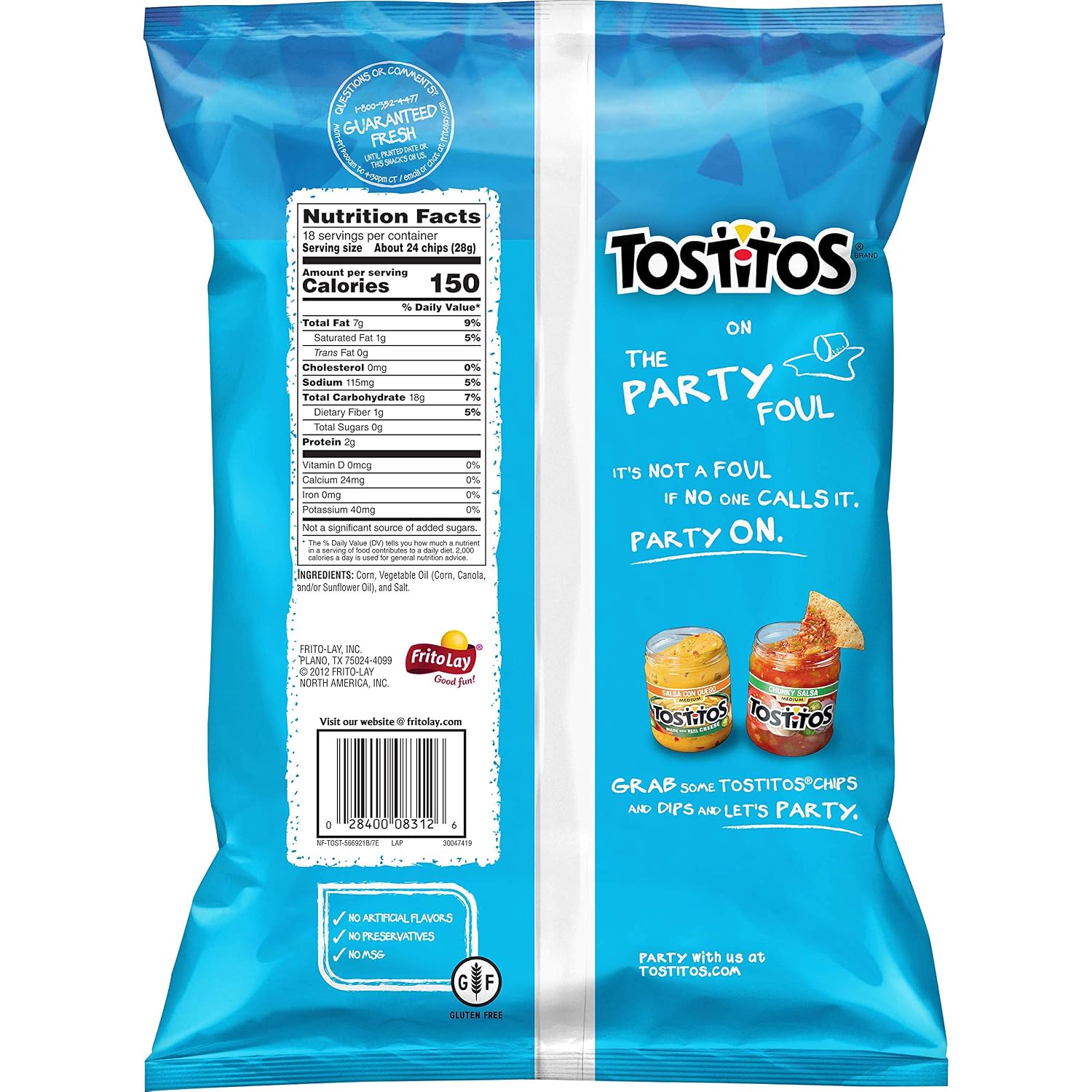 Tostitos Bite Size Rounds Tortilla Chips, Party Size! (18 Ounce)