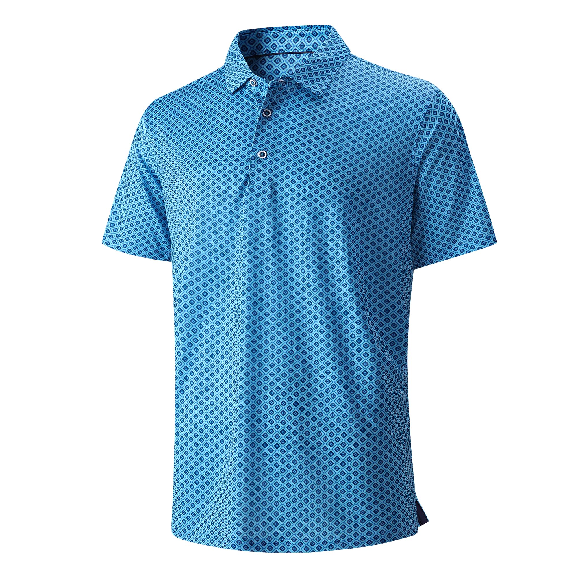 SAMERM Golf Shirts for Men Super Stretch Jacquard Dry Fit Golf Polo Moisture Wicking Short Sleeve Polo Shirts for Men
