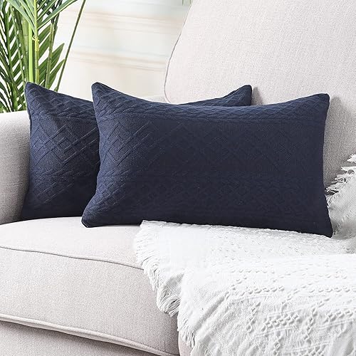 Yaertun Juego de 2 fundas de almohada decorativas lumbares, súper suaves, fundas de almohada para sofá, dormitorio, automóvil, patrón moderno en