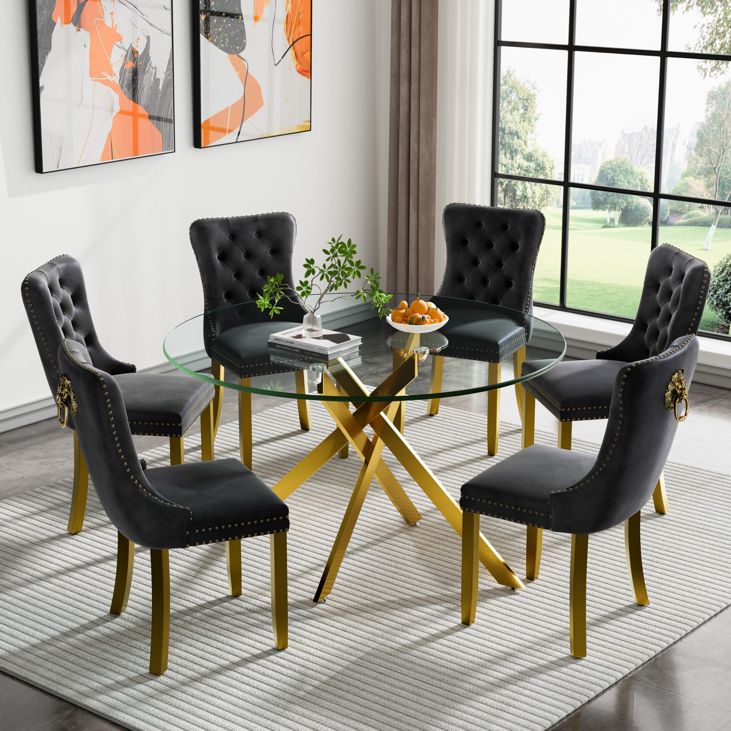 Glass Dining 36 Inch Dining Set Round Glass Dining Table For