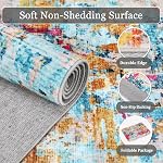 9x12 Area Rug for Living Room, Boho Abstract Washable Non-Slip Bedroom Rug, Ultra-Thin Soft Large Area Rug for Bedroom Dining Room (Colorful Multi, 9'x12')