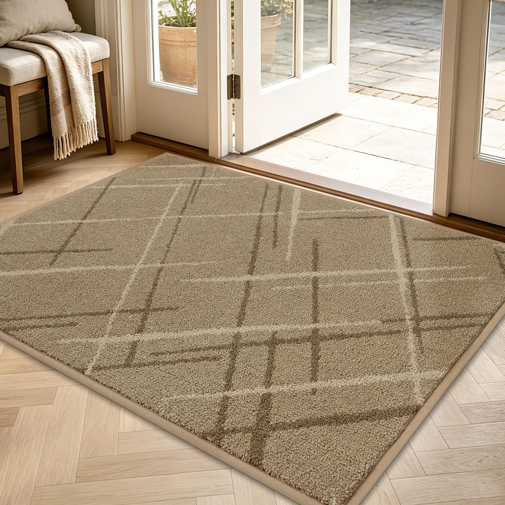 BEQHAUSE Blue Door Mat - Non-Slip Entryway Rug -16