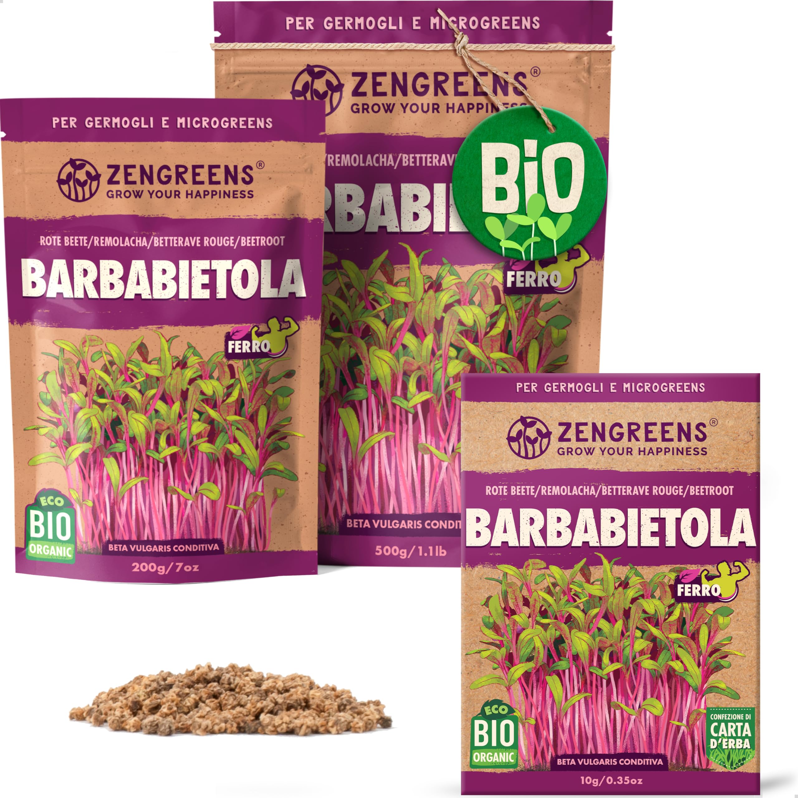 500g Semi Di Barbabietola Rossa Biologici Per Germogli - Vegani - Germania