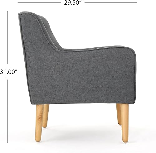 Miniatura 7 de Christopher Knight Home - Sillón de tela Felicity, diseño de mediados de siglo, color carbón Carbón vegetal,verde azulado,Wasabi