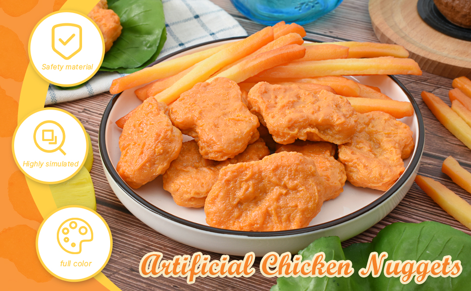Amazon.com: Luckforest Artificial Chicken Nuggets, 10Pcs Fake