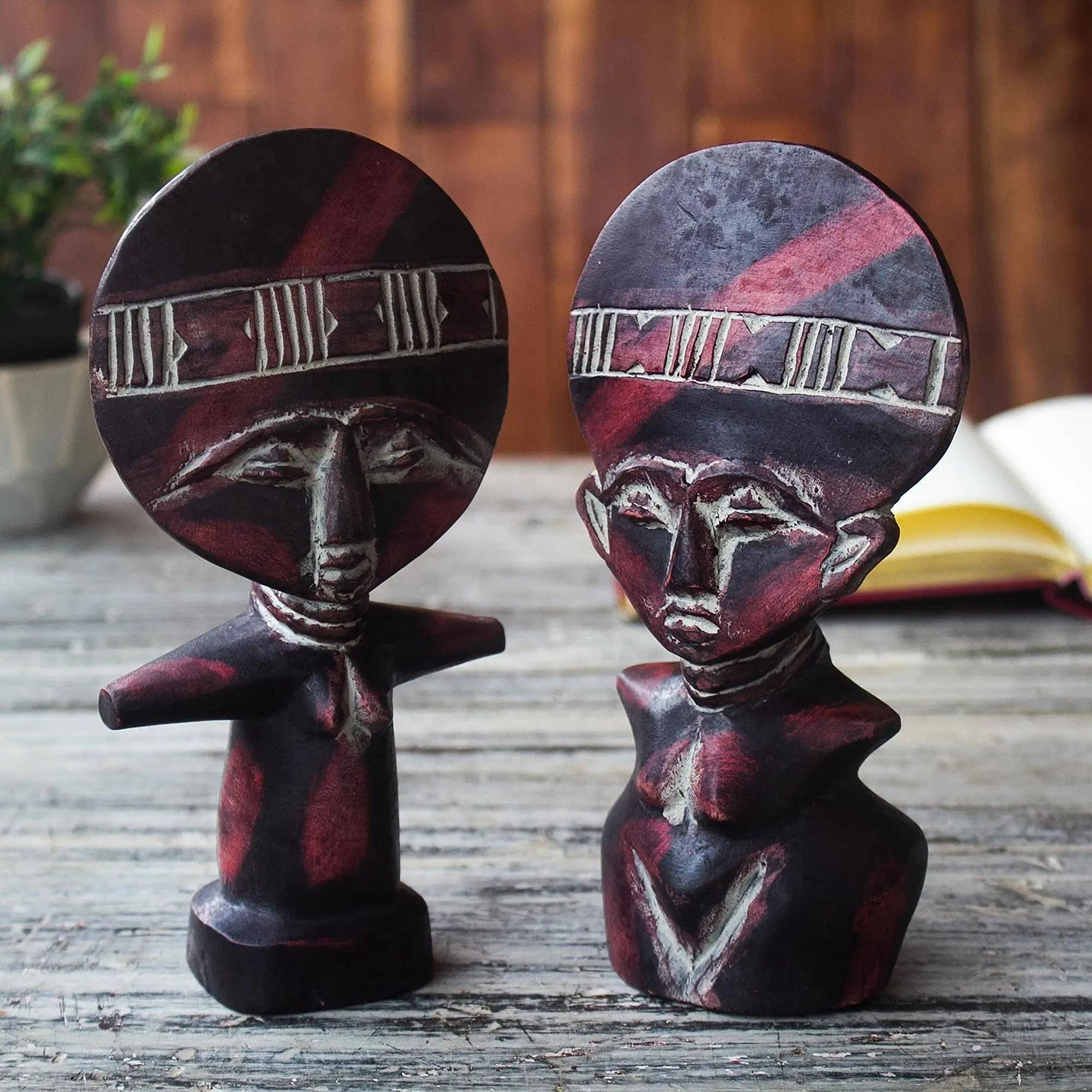Amazon.com: The Crabby Nook Twins Handmade Akan Ashanti Doll Ii