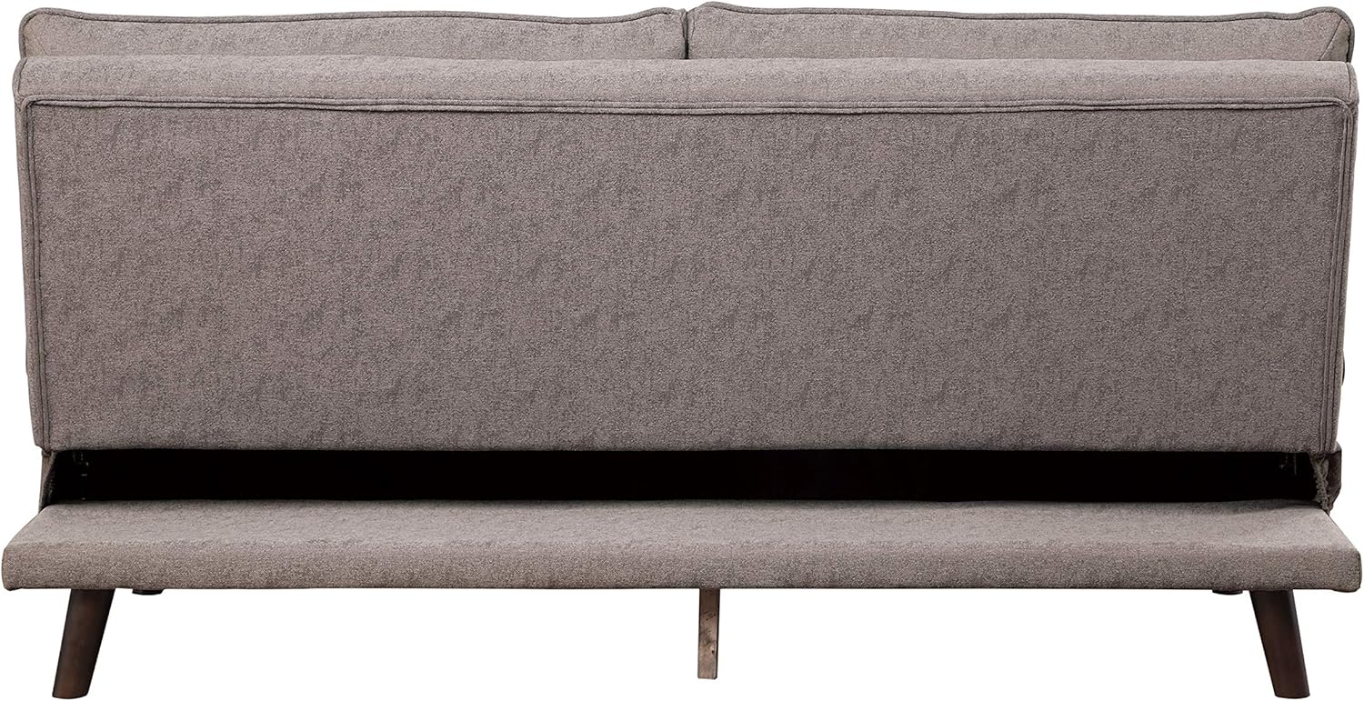 Lexicon Metz Futon Sofa Sleeper Bed, Brown