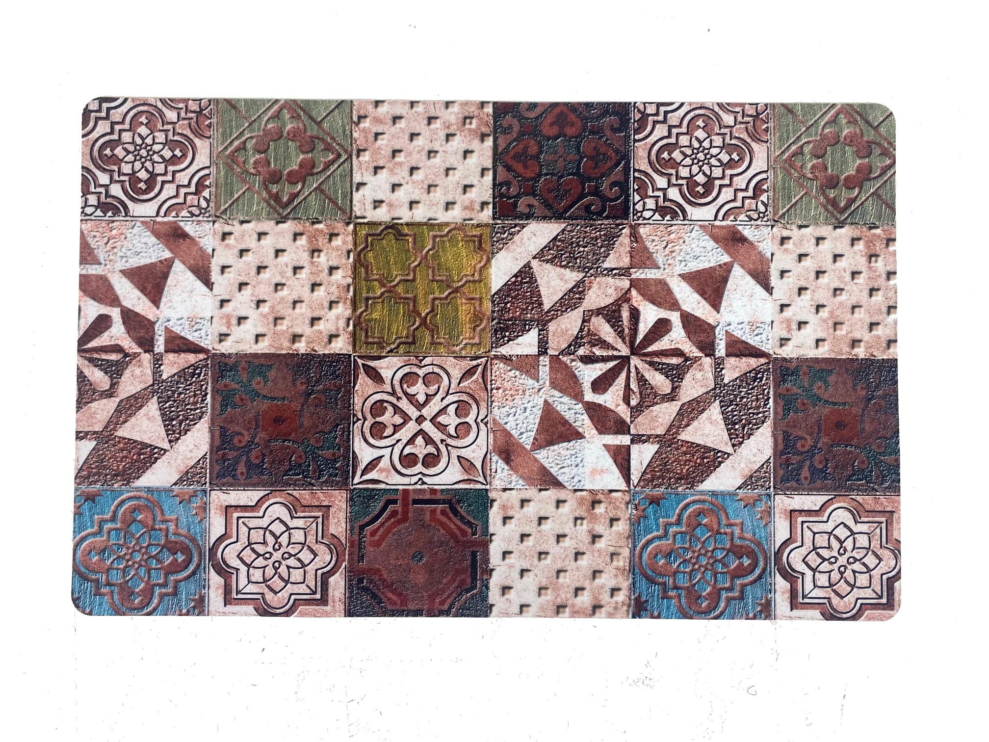 De'Carpet Alfombra Textil Suelo Baldosa Hidráulica Original Moderna Lavable Baldosa Hidráulica Calpe (40x60cm)