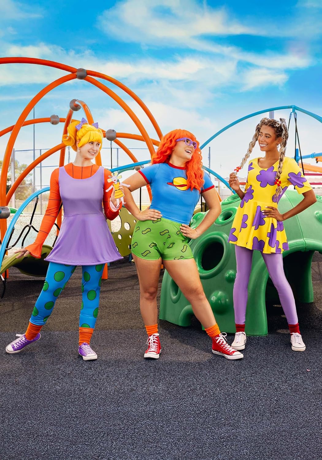 Nickelodeon Rugrats Susie Carmichael Adult Costume - Women's Dress, Leggings & 3 Hair Bows - Officially Licensed