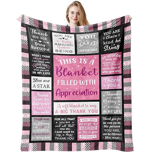 Quwogy birthday gifts for women/men/her/him friendship blanket purple 60"x50", happy birthday decorations women/men throw blankets, bday gift for women unique, best birthday gift ideas
