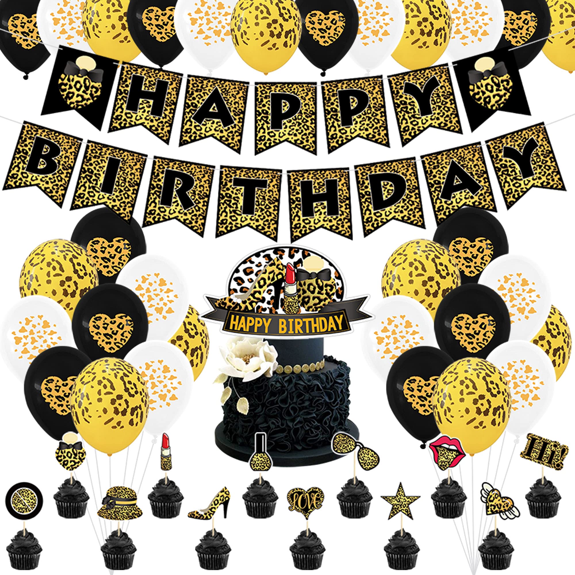Buy Leopard Party Decorations, Leopard Theme Party Supplies, Happy