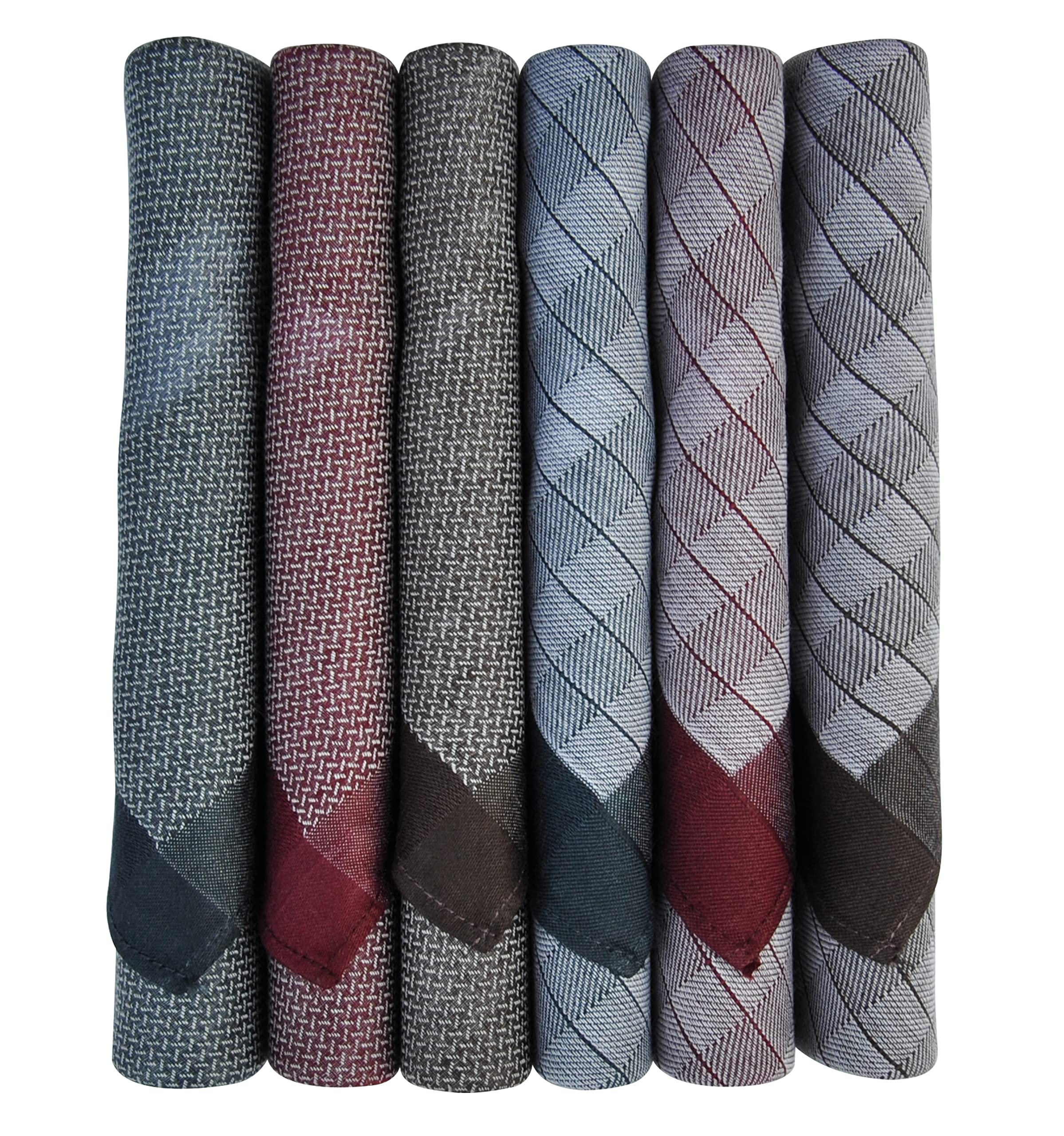 caruso italy Men's Italia 100% Pure Cotton Multicolor Medium Check Handkerchief-picture-15