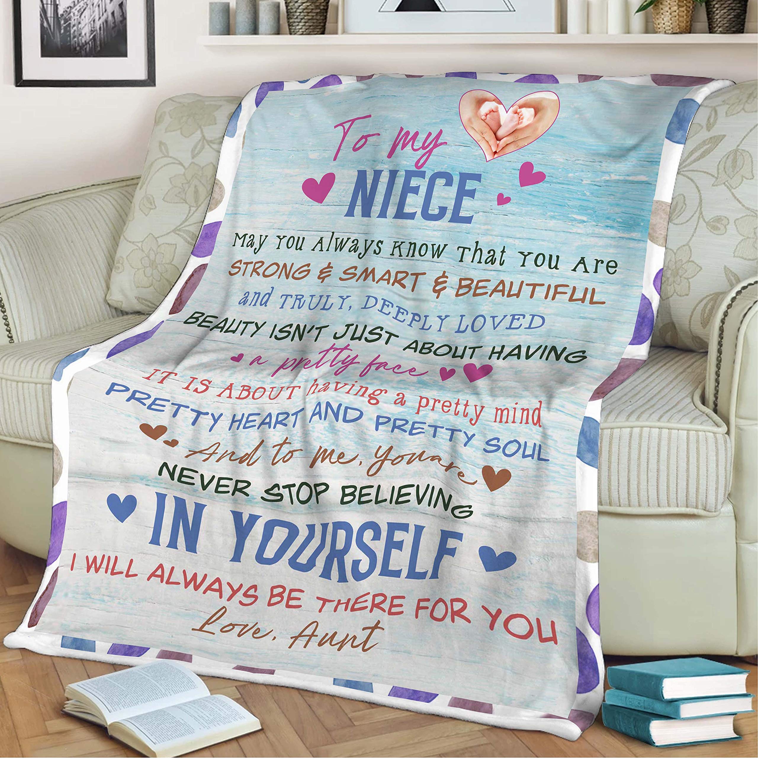 PuresDesigns to My Niece, i Will Always be There for You Love Aunt Fleece Blanket Fleece Blanket