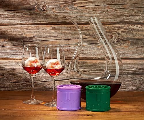 Miniatura 6 de BELLOLINEA - Juego de 2 moldes para cubitos de hielo para whisky (2 pulgadas), color violeta