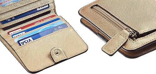 Miniatura 7 de Toughergun - Cartera de cuero genuino de lujo para mujer con cierre Rfid y ventana de identificación