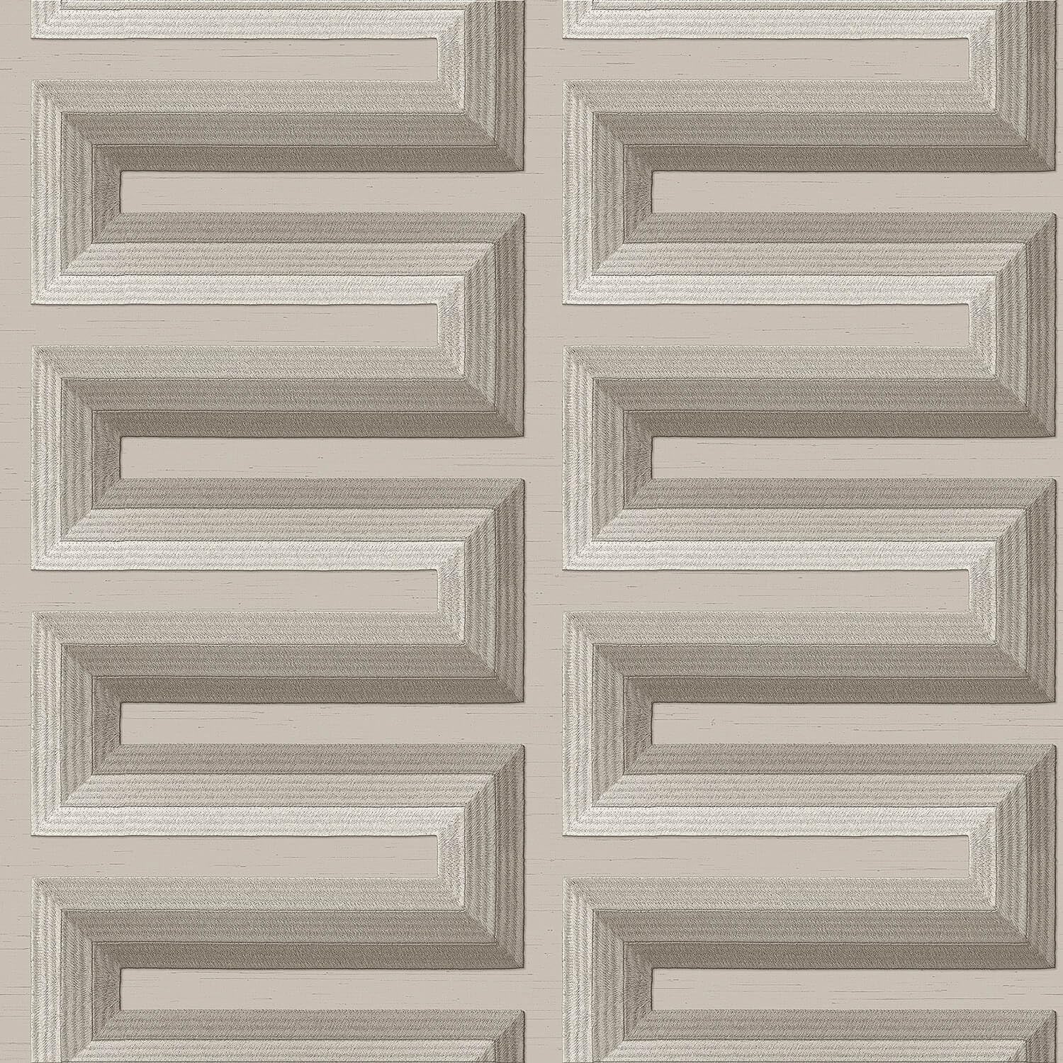 Papier peint motif géométrique pour salon chic et chambre gris soie