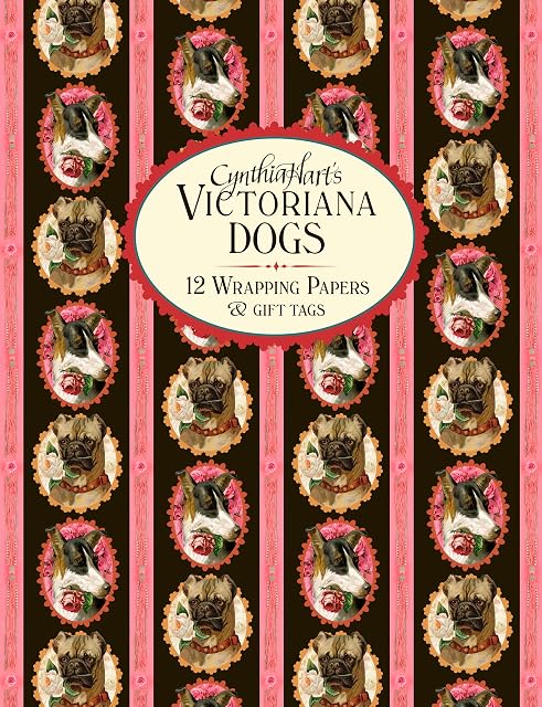 Portada de Cynthia Harts Victoriana Dogs: 12 Wrapping Papers And Gift Tags