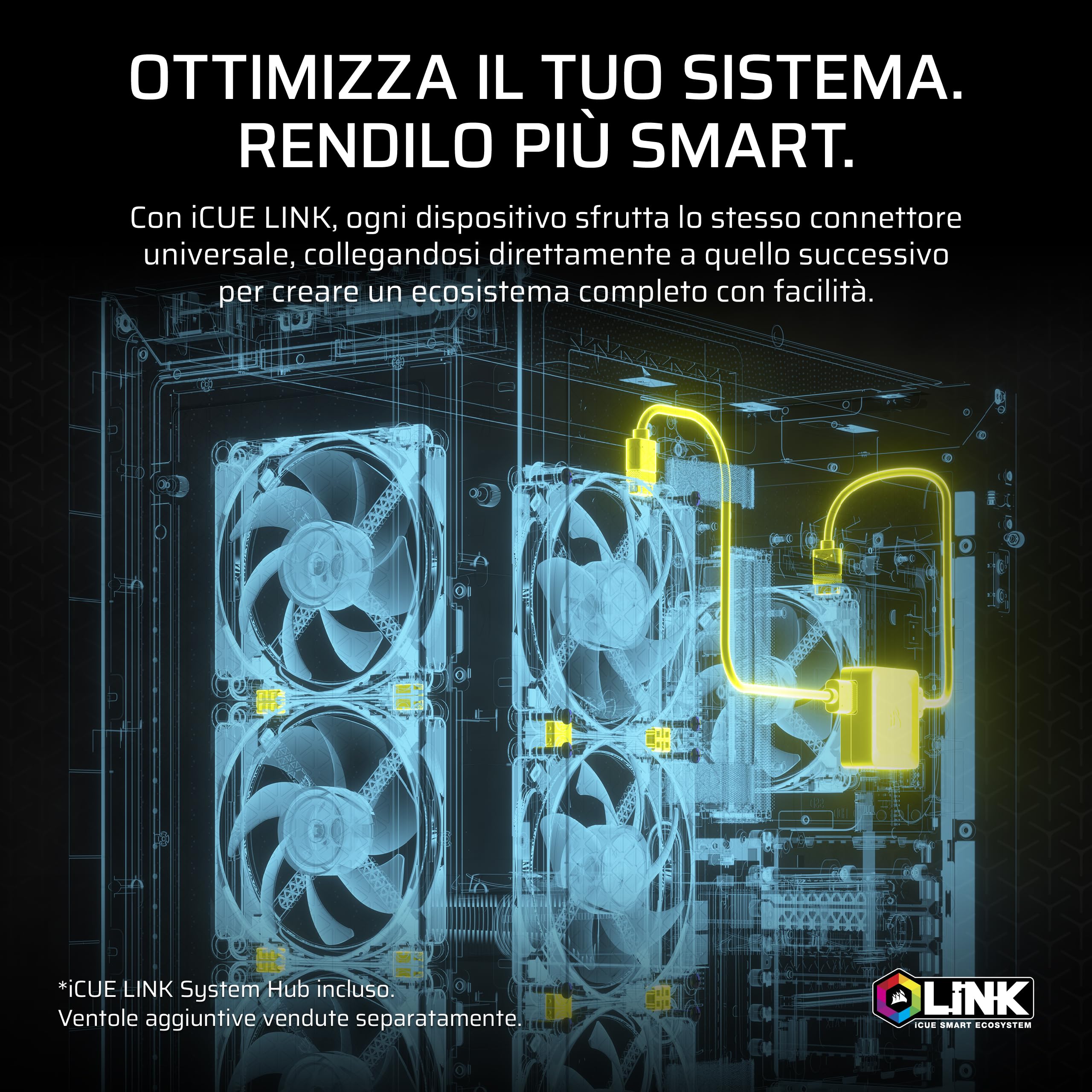 CORSAIR iCUE LINK TITAN 360 RX LCD Raffreddatore CPU a Liquido – Motore di Raffreddamento FlowDrive – Intel LGA 1851/1700, AMD AM5/AM4 – 3x RX120 Ventole RGB – iCUE LINK System Hub Incluso – Nero