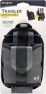 Nite Ize Traveler, Drink Holster, Handsfree Beverage Holder With Rotating Clip