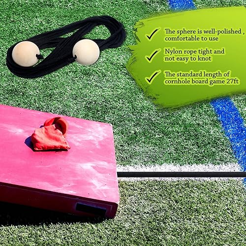 Miniatura 4 de Sotiff 2 juegos de tableros de cornhole de 27 pies, herramienta de configuración de distancia, dispositivo de medición de juego de cornhole,