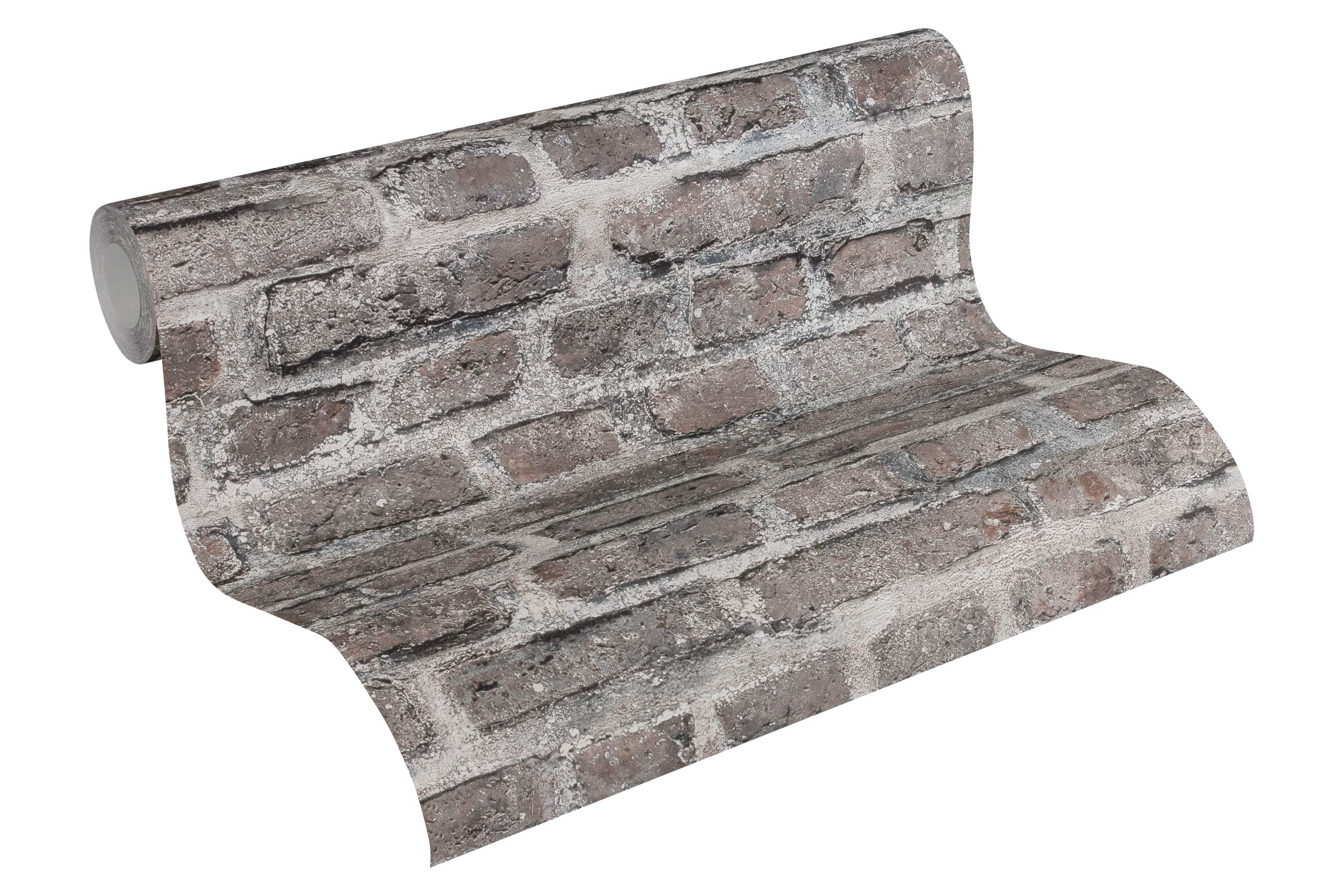A.s. Création Multicolored Grey Black A.s. Creation Bude Brick Effect Wallpaper 36139-3 Grey/Black