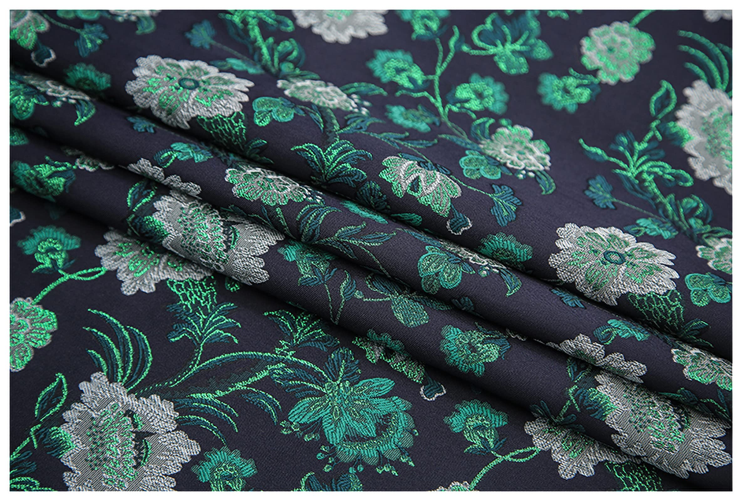 Stickerei-Damast-Stoff, Satin-Jacquard-Stoff, Pfingstrosen-Jacquard, 145 cm breit, Meterware for Kleidung, handgefertigte Taschen, Kissen, Cheongsam (Farbe: Rot) (Farbe: Rot) (Color : Grün)