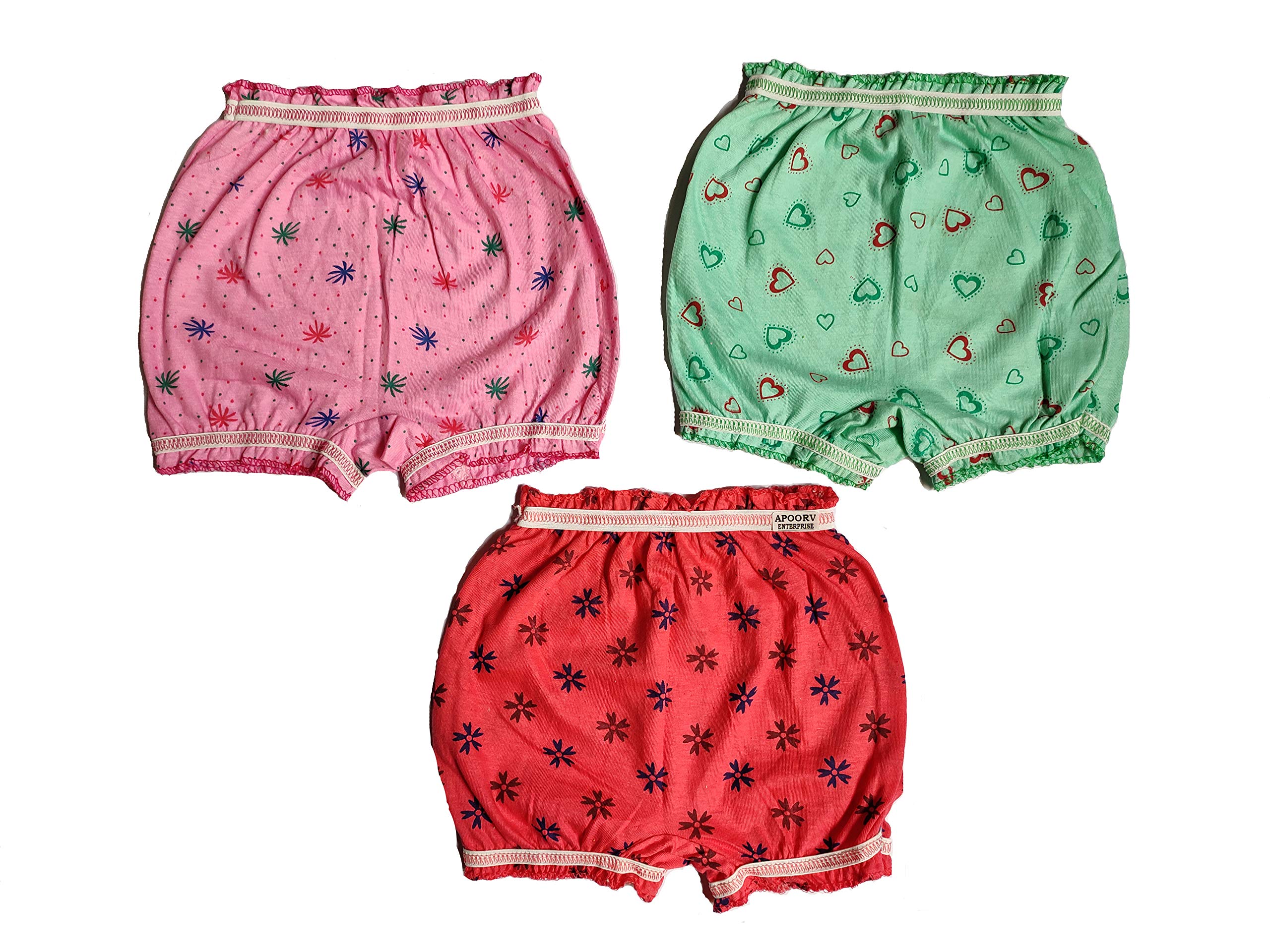 AE-Apparels Boys & Girls Cotton Bloomers (Multicolour,18-24 Months)-Pack of 6