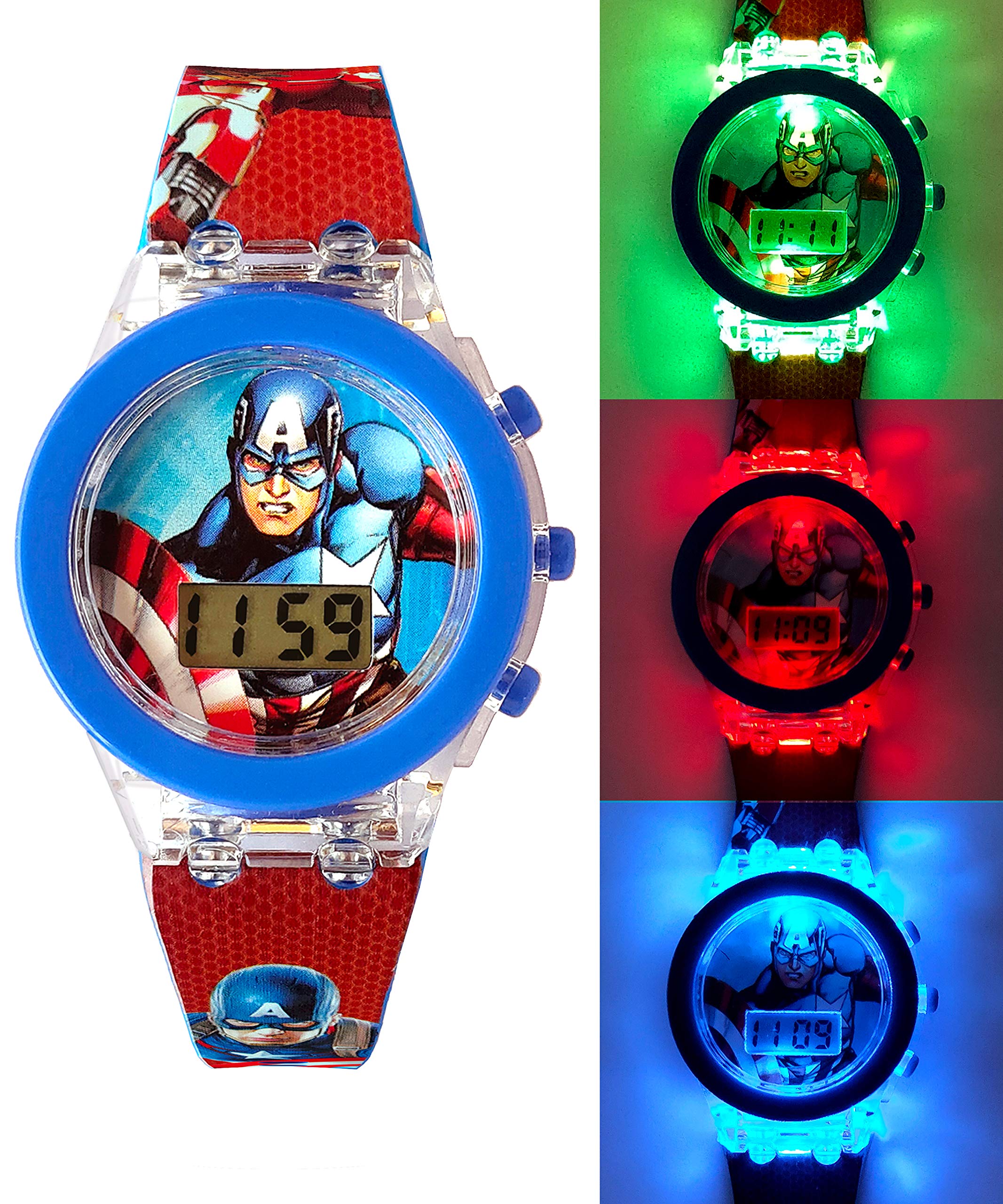 WILD SPARROW Super Hero Multicolored Digital Glowing Light Wrist Watch for Boys and Girls (Best Return Gift)… (B08XXFXRTW) Amazon Price History, Amazon Price Tracker
