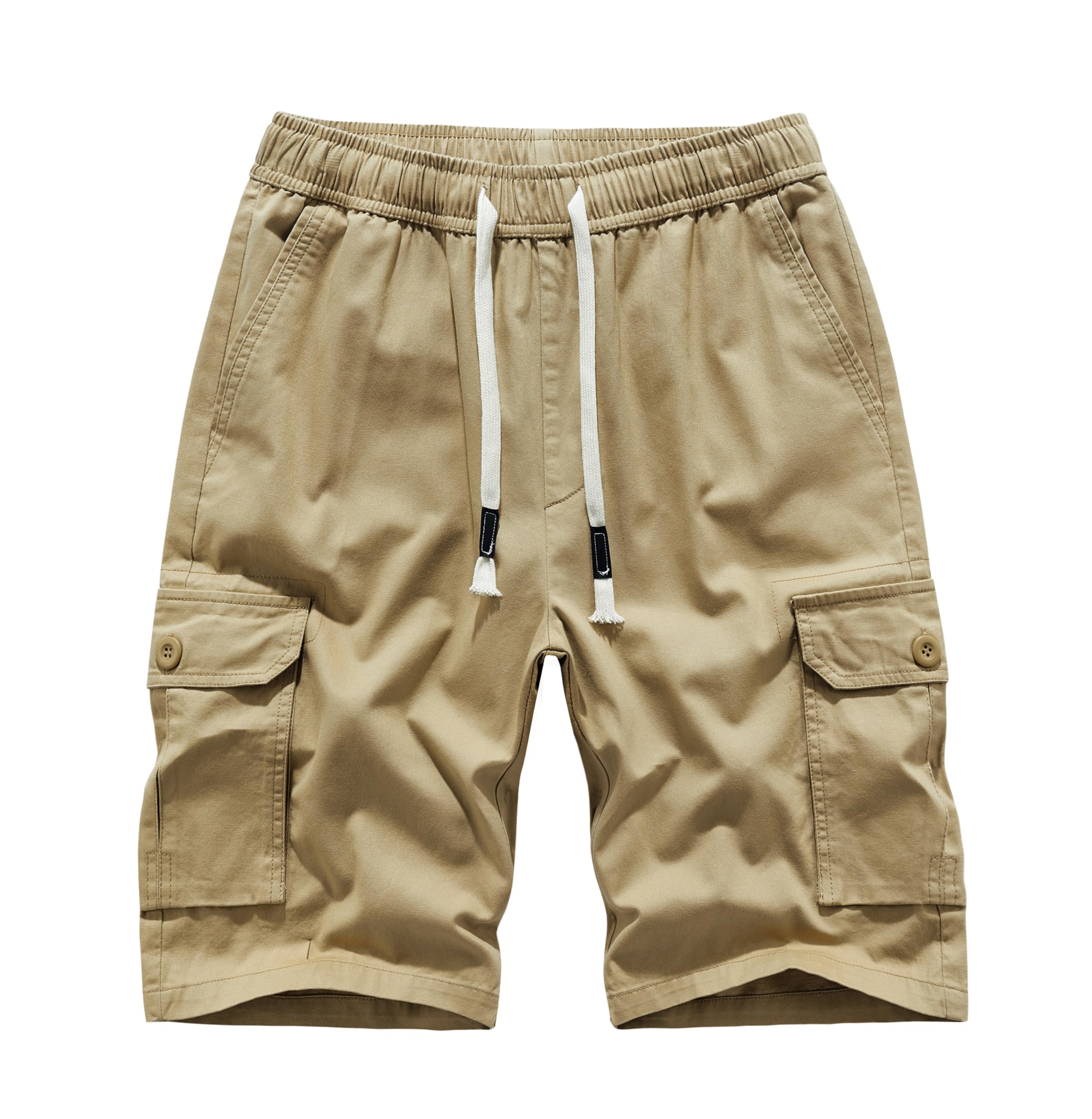 MakingDa Cotone Pantaloni Cargo Uomo Estivi Coulisse Vita Elasticizzata Tasca Utility Slim Fit Corsa Marcia Trekking Campeggio Bermuda Leggero Classico Sportivo Vacanza Spiaggia Short