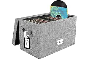 Sturdy Plastic CD Storage Box for Vinyl Record | 80-Record Capacity