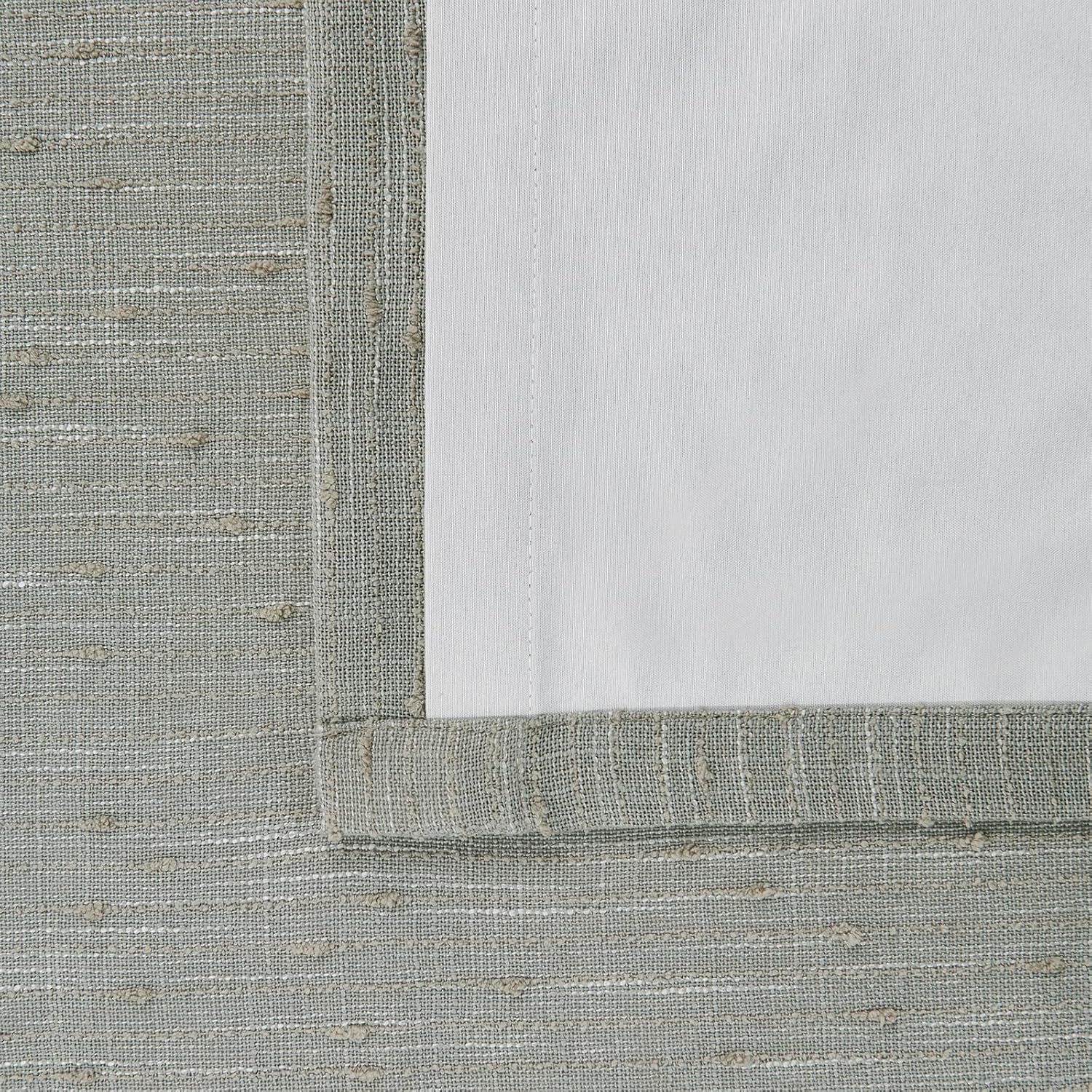 Full Blackout Pinch Pleated Linen Texture Curtain for Living Room,Back Tab Luxury Sheer with Liner for Bedroom,2 Panels, 40" W x102 L,Grey