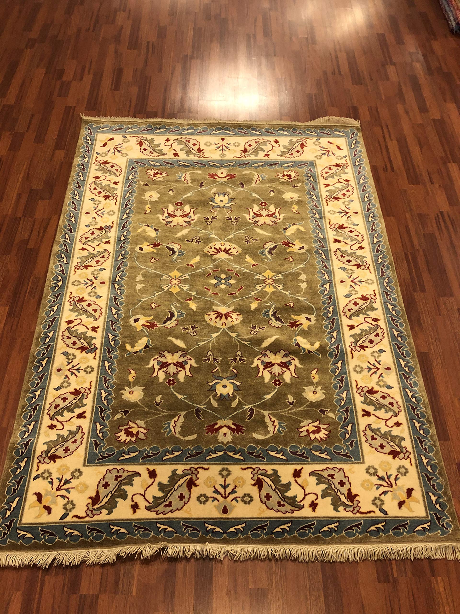 TURKİSH HANDMADE CARPET, ANATOLİAN"UŞAK" CARPET, HAND WOVEN, DOUBLE KNOT, 170X230 SİZE LİVİNG ROOM CARPET