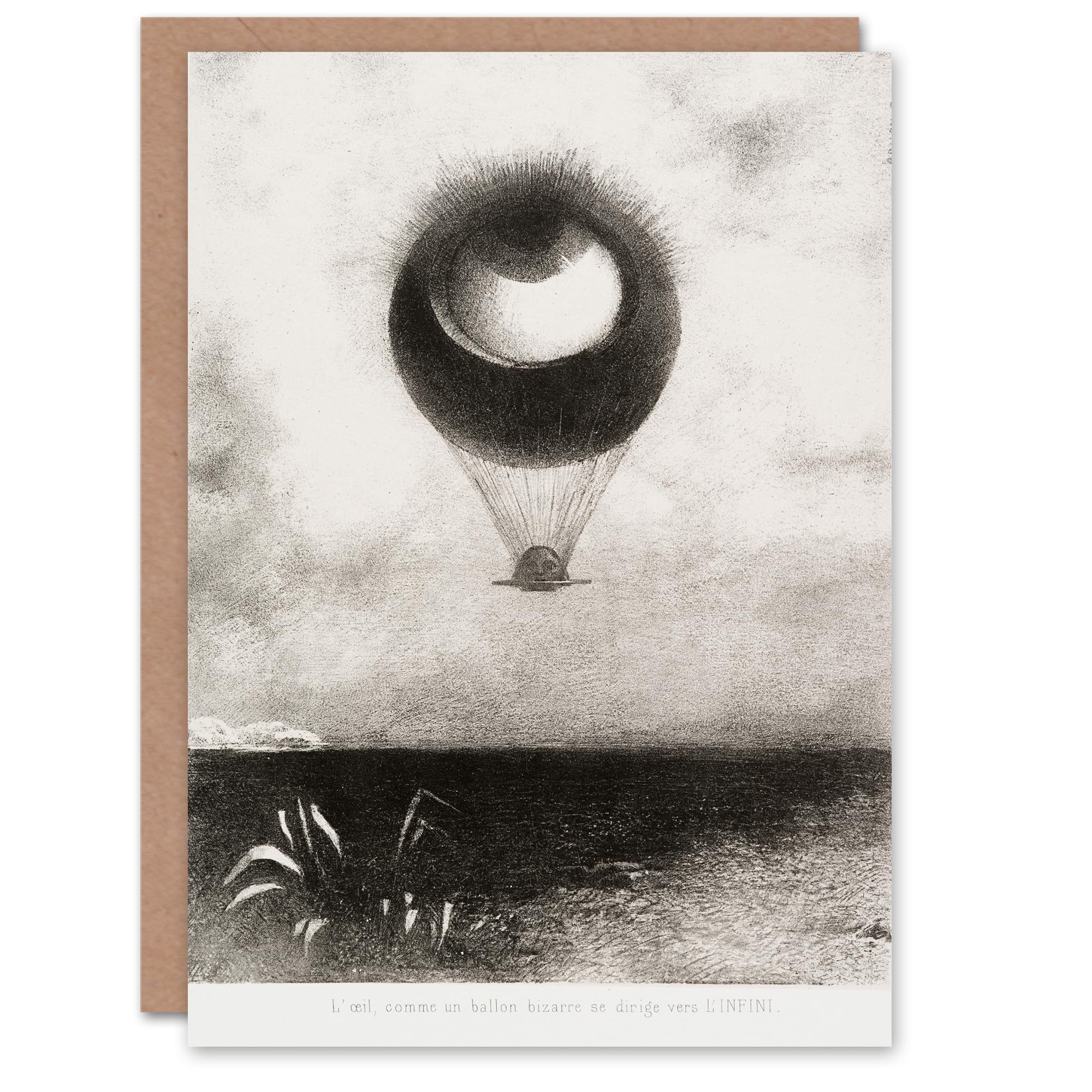 Artery8 Odilon Redon Art Card The Eye Like a Strange Balloon