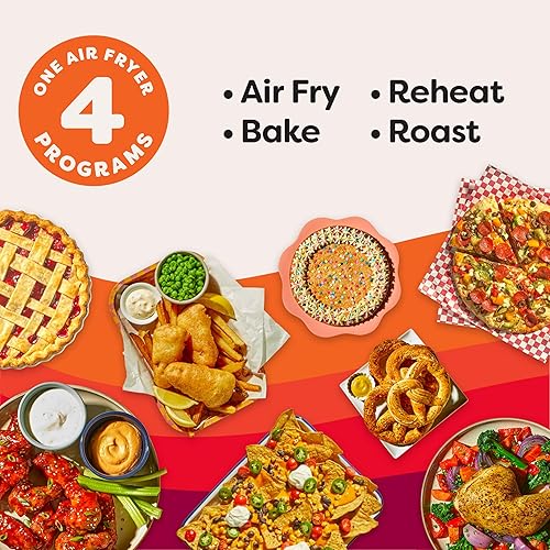 Vista 2 de Instant Vortex - Freidora de aire XL de 6 cuartos de galón, funciones 4 en 1, dora, asa, recalienta y hornea comidas rápidas y fáciles, más de 100