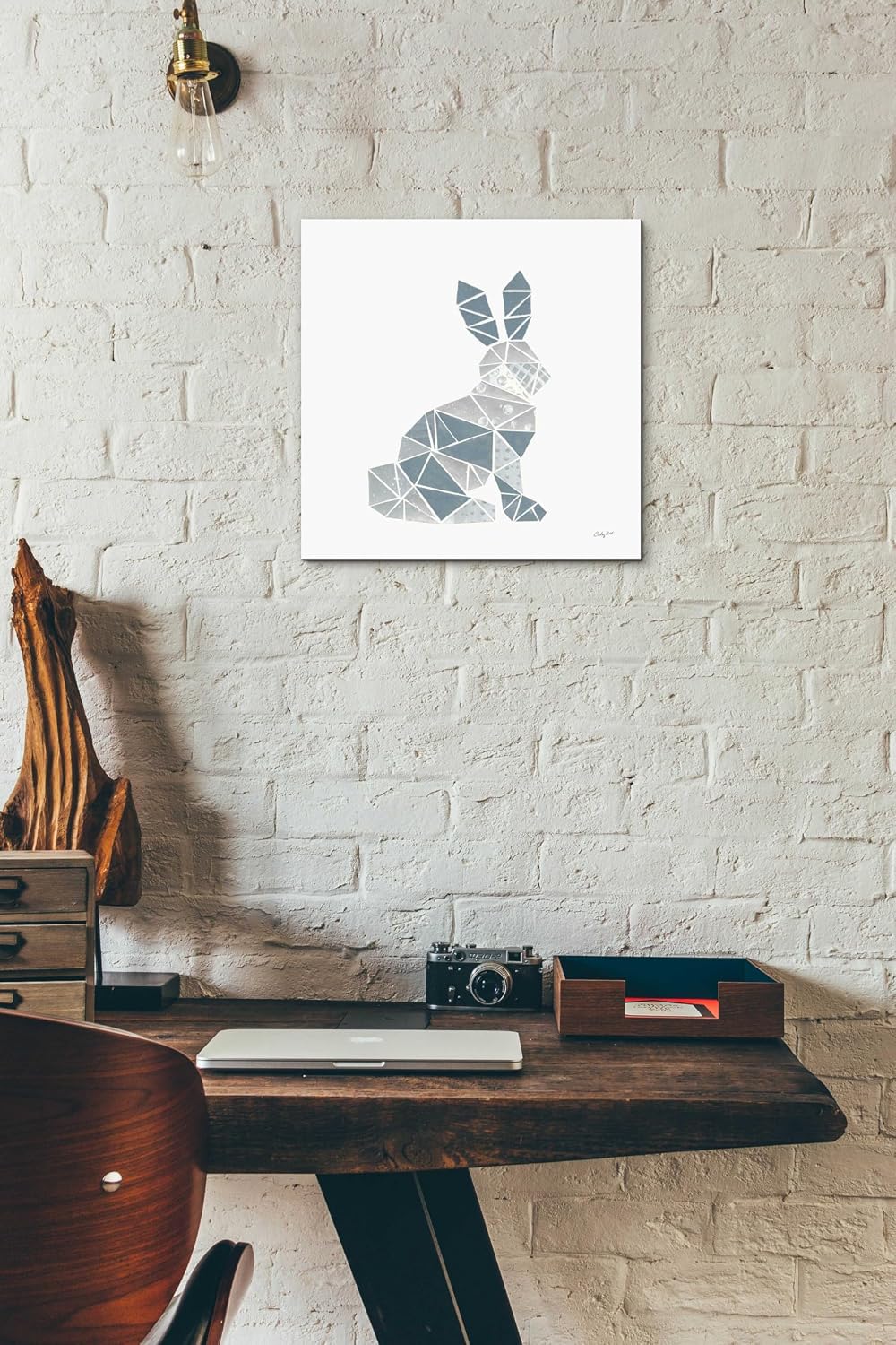 Epic Art 'Geometric Animal III' by Courtney Prahl, Acrylic Glass Wall Art, 12"x12"