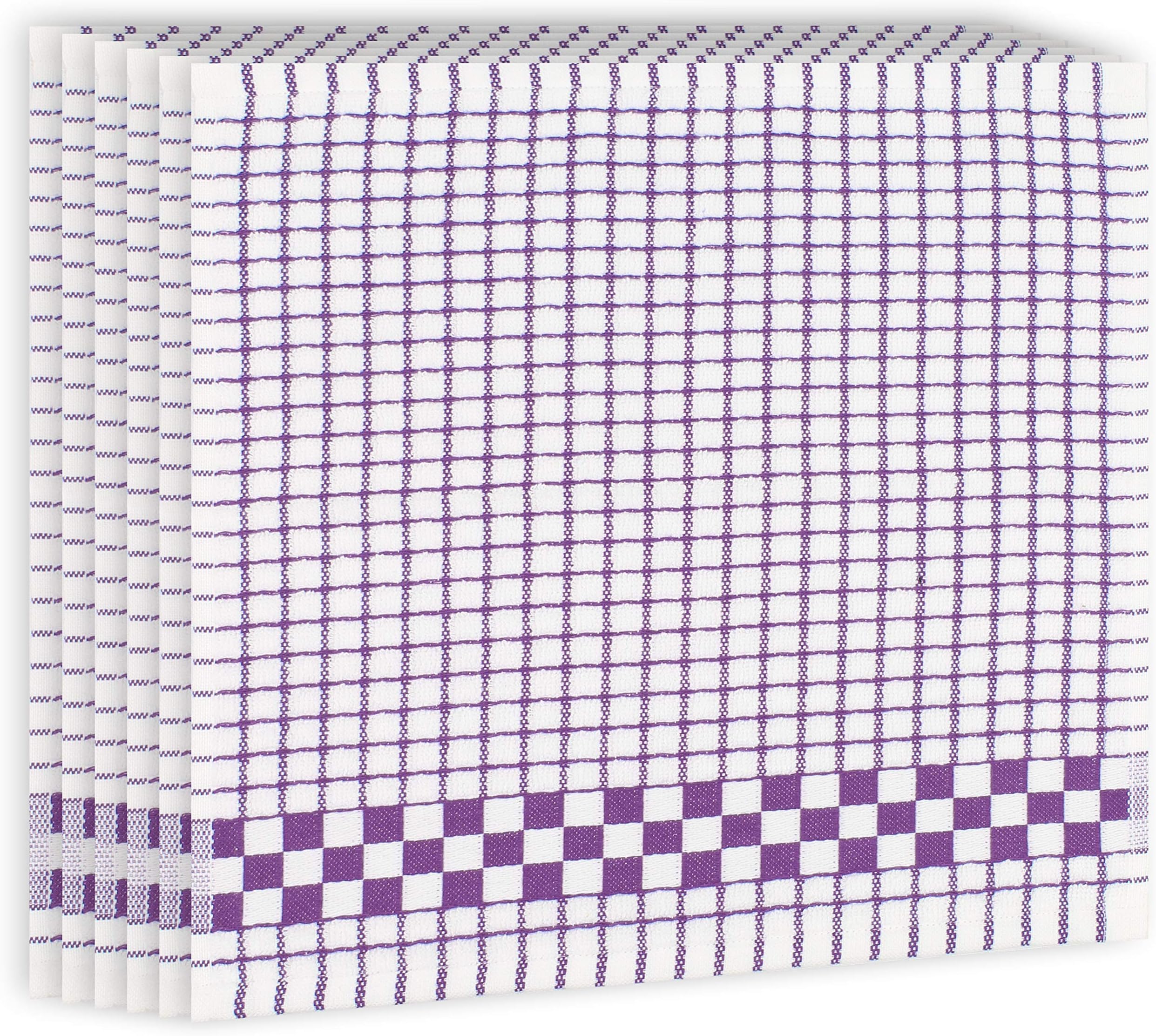 Fecido Classic Dark Color Cotton Terry Kitchen Dish Cloths Purple CDC-PURPLE-4